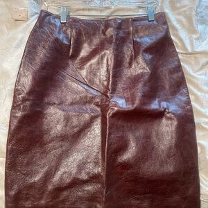 Wilsons Leather Rich Brown Pencil Skirt